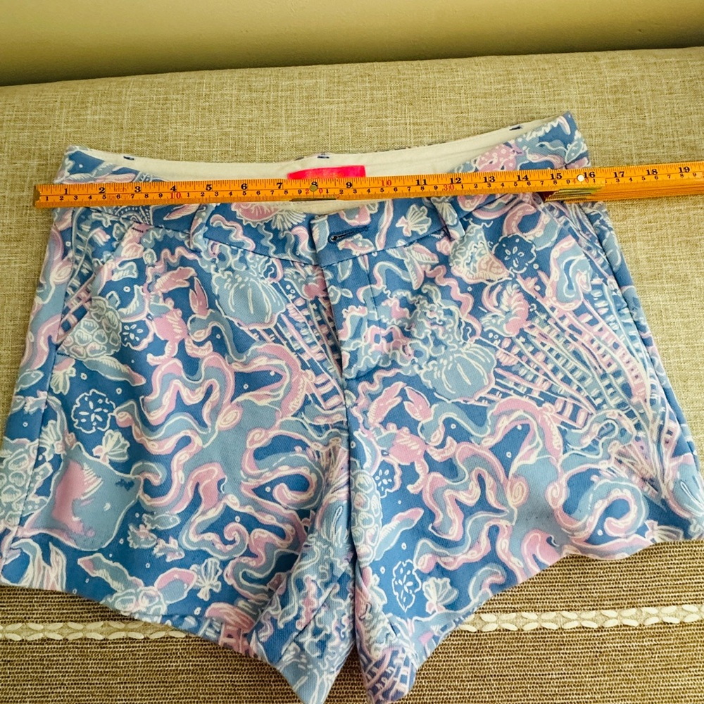 Lilly Pulitzer Callahan Knit Blue and Pink Colorful Shorts - Picture 8 of 8
